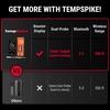 TempSpike 500FT Bluetooth Wireless Meat Thermometer for Grilling and Smoking, Dual Meat Probes Grill Thermometer, LCD-Enhanced Booster, Smoker BBQ Thermometer for Grill Rotisserie Turkey Beef(2 probes)