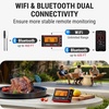 TempSpike Wireless Meat Thermometer Digital with App, WiFi & Bluetooth BBQ Grill Thermometer with High Precision, Waterproof & Heat-Resistant Probes, Rechargeable Base with Display for BBQ Smoker Oven(2 Probes)