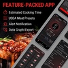 ThermoPro TempSpike 500 ft Wireless Meat Thermometer Digital, Bluetooth Meat Thermometer Wrieless for Beef Lamb Chicken Turkey, Smoker Acccessories for Rotisserie Sous Vide BBQ Oven Air Fryer(Red)