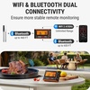 ThermoPro WiFi Bluetooth Wireless Meat Thermometer Digital, Unlimited Range,Detachable Thiner Meat Probe & Standalone Base,1050°F Heat Resistance,Food Thermometer for Cooking Grill Smoker Oven Fryer(Orange)