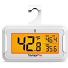 TempPro Refrigerator Thermometer 2 Pack with Large Backlit LCD Display, Waterproof Freezer Fridge Thermometer with Max/Min Record, Easy Battery Replacement for Room, Cooler (Previously ThermoPro)(1)