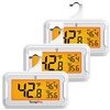 TempPro Refrigerator Thermometer 2 Pack with Large Backlit LCD Display, Waterproof Freezer Fridge Thermometer with Max/Min Record, Easy Battery Replacement for Room, Cooler (Previously ThermoPro)(3)