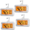 TempPro Refrigerator Thermometer 2 Pack with Large Backlit LCD Display, Waterproof Freezer Fridge Thermometer with Max/Min Record, Easy Battery Replacement for Room, Cooler (Previously ThermoPro)(4)