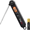 TempPro TP03B Digital Meat Thermometer for Cooking, Instant Read Thermometer with Backlight, Kitchen Food Thermometer for Grill Smoker BBQ Oil Deep Fry Candy Bread Coffee (Previously ThermoPro)(Pitch-black)