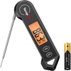 TempPro TP19H 1 Sec Digital Meat Thermometer for Cooking | Instant Read Food Thermometer with Motion Wake for BBQ Grill Oil Fry Candy, Gifts for Men Dad Husband (Previously ThermoPro)(Pitch-black)