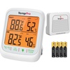 TempPro TP260B Indoor Outdoor Thermometer Wireless 1000FT Range, Digital Hygrometer Humidity Meter with Remote Temperature Sensor, Inside Outside Thermometer for Home Patio Room (Previously ThermoPro)