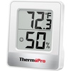 TempPro TP49 Digital Hygrometer Indoor Thermometer | Humidity Meter Room Thermometer with Temperature and Humidity Monitor Mini Hygrometer (Previously ThermoPro)(White Indoor Thermometer)