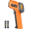 TempPro TempScan Infrared Thermometer Gun with 2 Laser for Pizza Oven Grill | 16:1 D:S Ratio Temperature Gun for Cooking HVAC Engine, Laser Thermometer Gun with Adjustable Emissivity Temp Gun -58℉-1022℉(1 Laser & D:S 12:1)