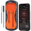 ThermoPro TempSpike 500 ft Wireless Meat Thermometer Digital, Bluetooth Meat Thermometer Wrieless for Beef Lamb Chicken Turkey, Smoker Acccessories for Rotisserie Sous Vide BBQ Oven Air Fryer(Dark Orange)