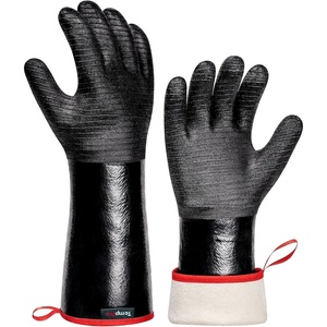 TempPro 932°F Heat Resistant BBQ Gloves, 14″ Waterproof Oven & Grill Gloves, Oil & Slip-Resistant Neoprene Oven Mitts for BBQ, Fire Pit, Rotisserie, Smoker Accessories Gifts (Previously ThermoPro)(14INCH)