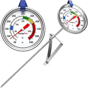 TempPro Candy Thermometer with Pot Clip, 9″ Long Probe Deep Fry Oil Thermometer for Frying & Candy Making, Fryer Cooking Thermometer for Chocolate, Caramel, Brewing & Baking (Previously ThermoPro) | 9″ Long Probe Deep Fryer Thermometer for Oil, Cooking Thermometer for Candy, Liquids, Chocolate, Caramel, Brewing & Baking(1)