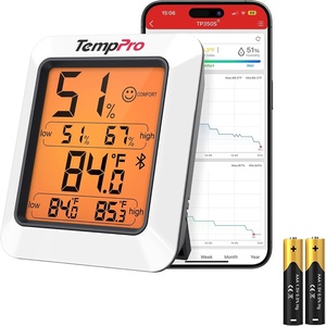 TempPro Hygrometer Thermometer for House, Bluetooth Room Indoor Greenhouse Thermometer Monitor Up to 260FT, Backlit Humidity Meter Temperature Sensor with 2-Year Data Export(Previously ThermoPro)(1)
