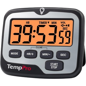 TempPro TM01 Kitchen Timers for Cooking with Count Up Countdown Timer, Digital Timer for Kids Students with Touch Backlight, Study Timers for Classroom Teacher Supplies(Previously ThermoPro)(Digital Timer 1 Pack)
