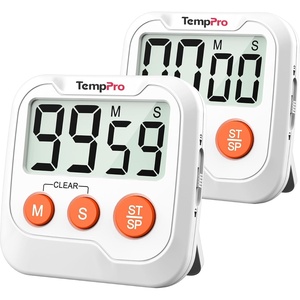 TempPro TM03 Digital Timer for Kids & Teachers, Kitchen Timers for Cooking with 2 Alarm Volume, Countdown Timer Stopwatch for Classroom Supplies, Exercise, Baking, Work, 2-Pack (Previously ThermoPro)