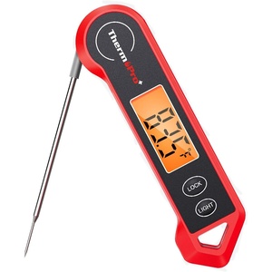 TempPro TP19H 1 Sec Digital Meat Thermometer for Cooking | Instant Read Food Thermometer with Motion Wake for BBQ Grill Oil Fry Candy, Gifts for Men Dad Husband (Previously ThermoPro)(Red)