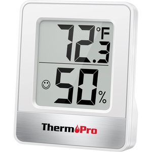 TempPro TP49 Digital Hygrometer Indoor Thermometer | Humidity Meter Room Thermometer with Temperature and Humidity Monitor Mini Hygrometer (Previously ThermoPro)(White Indoor Thermometer)