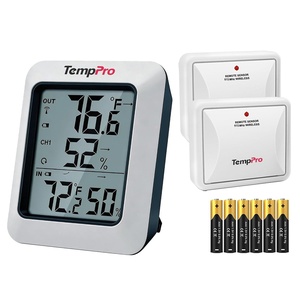 TempPro TP60-2 Digital Hygrometer Indoor Outdoor Thermometer Wireless Temperature and Humidity Gauge Monitor Room Thermometer with 500ft/150m Range Humidity Meter (Previously ThermoPro)(2)