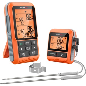 TempPro TP829 1000ft Wireless Meat Thermometer Digital for Grilling and Smoking, 4 Meat Probes Grill Thermometer for Outside Grill, Thermometer Cooking Gift for Dad Him Husband (Previously ThermoPro)(Two Probes)