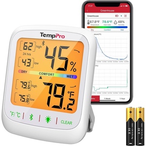 TempPro TempAir Bluetooth Hygrometer Thermometer with Large Backlit LCD | 260 ft Wireless Remote Temperature and Humidity Monitor, Indoor Room Thermometer and Humidity Gauge with Max Min Records(1)