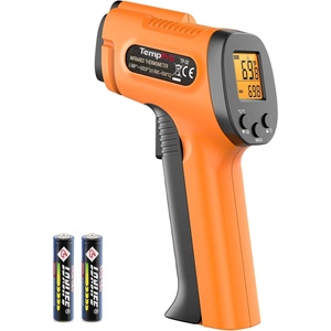 TempPro TempScan Infrared Thermometer Gun with 2 Laser for Pizza Oven Grill | 16:1 D:S Ratio Temperature Gun for Cooking HVAC Engine, Laser Thermometer Gun with Adjustable Emissivity Temp Gun -58℉-1022℉(1 Laser & D:S 12:1)