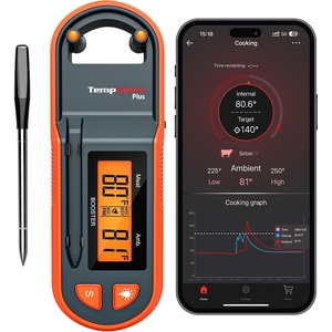 TempPro TempSpike 600ft Wireless Meat Thermometer with 2 Color-Coded Probes | Bluetooth Meat Thermometer Wireless with LCD-Enhanced Booster for Food Cooking Grill Smoker Rotisserie Sous Vide(Classic 1 Probe)