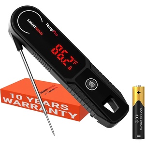 TempPro TempSwift 1 Sec Instant Read Meat Thermometer Digital | Kitchen Food Thermometer with 180° Rotating Display, IP67 Waterproof Cooking Thermometers for Deep Fry Smoker Grill BBQ(Black)