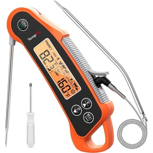 TempPro TempSwift 2 Probes Meat Thermometer Digital with 2 Display Channels | IP65 Waterproof Food Thermometer with 7 Target Temp Settings, instant read meat thermometer for Cooking BBQ Oven Smoker