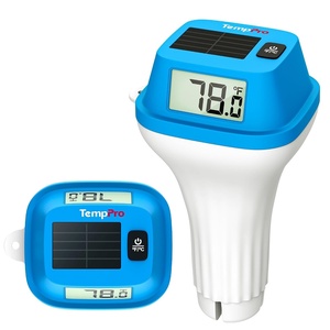 TempPro Waterproof Wireless Pool Thermometer Easy Read, Digital Pool Thermometer Floating for Swimming Pool, Hot Tub, Cold Plunge, Pond, Upgraded IPX8 Water Temperature Monitor (Previously ThermoPro)(Solar)